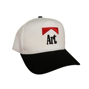 AUG 11 Art Marlboro Inspired Baseball Cap White Black Snapback Mens
